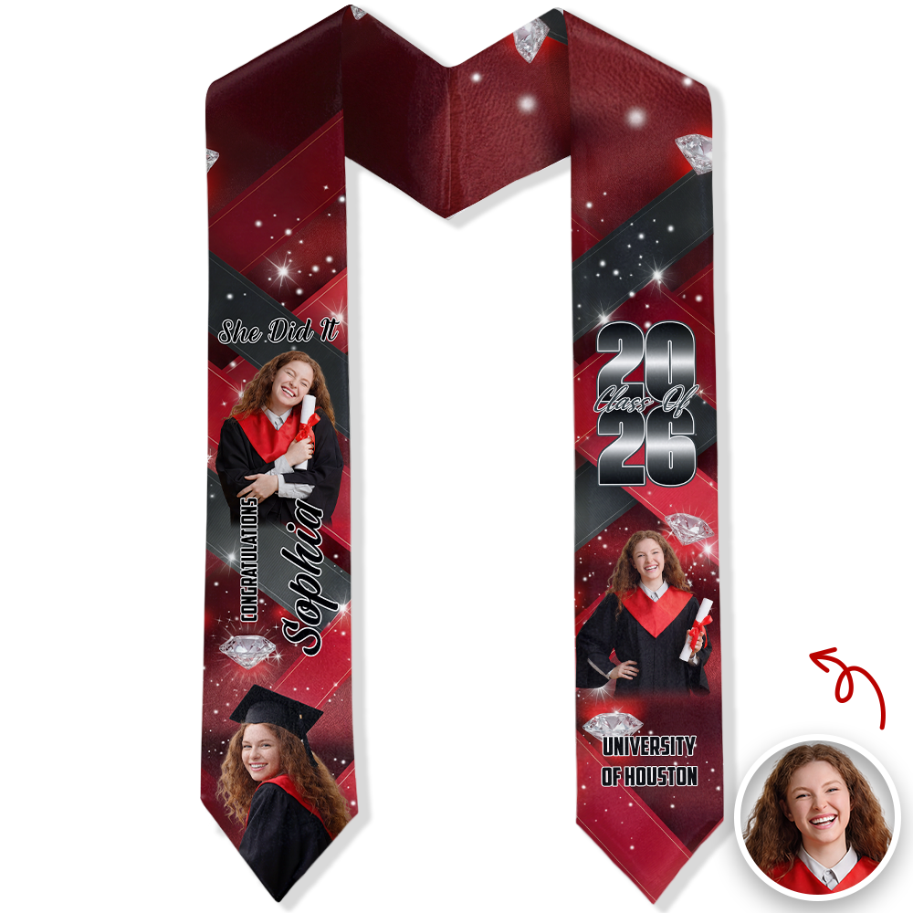 Custom Photo Class of 2026 Graduation Celebration Stole TH10 898365