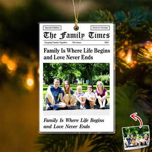 Custom Photo The Family Times Acrylic Ornament Holiday Keepsake HO82 894744