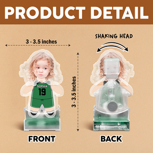 Custom Photo Kid in Basketball Uniform Decoration Shaking Head Funny Gift For Dad HA75 892428