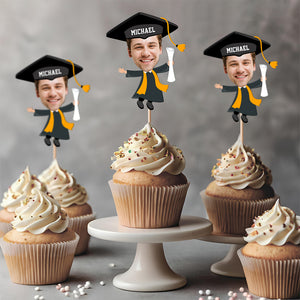 Custom Funny Face Class of 2025 Graduation Decoration Cupcake Toppers HA75 891992
