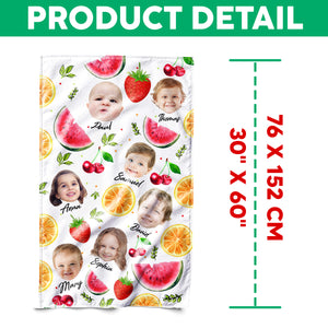 Custom Cute Face Watercolor Tropical Summery Beach Towels LM32 893449