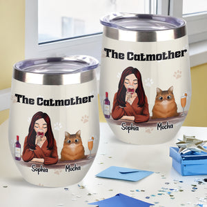 The Catmother For Cat Lover Wine Tumbler TH10 892813