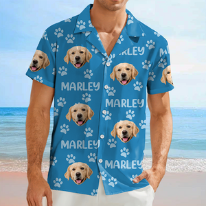 Custom Photo Funny Pet Face Pattern Dog Cat Family Hawaii Shirt HA75 892312