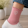 Custom Initial Embroidered Ruffle Socks, Bridesmaids Gift Matching Besties Sock CH07 180464
