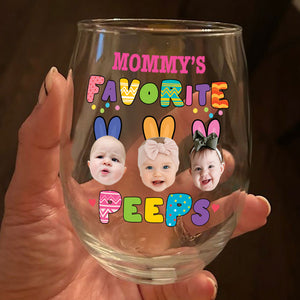 Custom Photo Favorite Peep For Easter Day Wine Glass TH10 892443