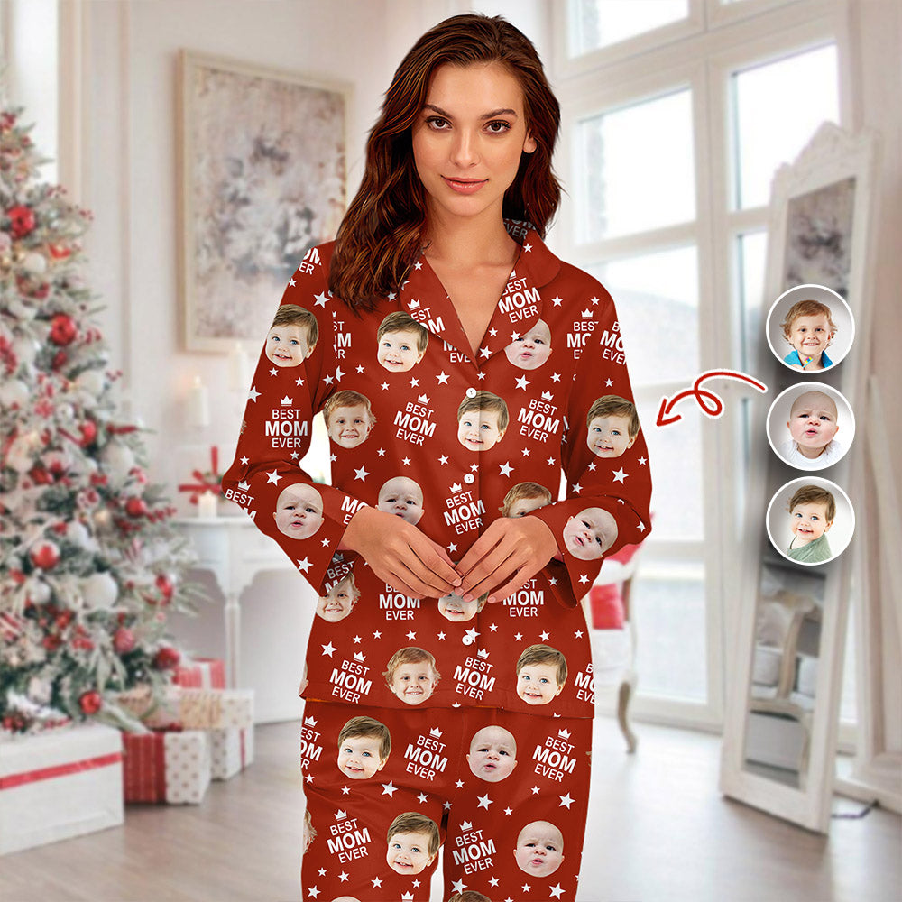 Custom Face Photo Best Mom Ever Pajamas TH10 894267