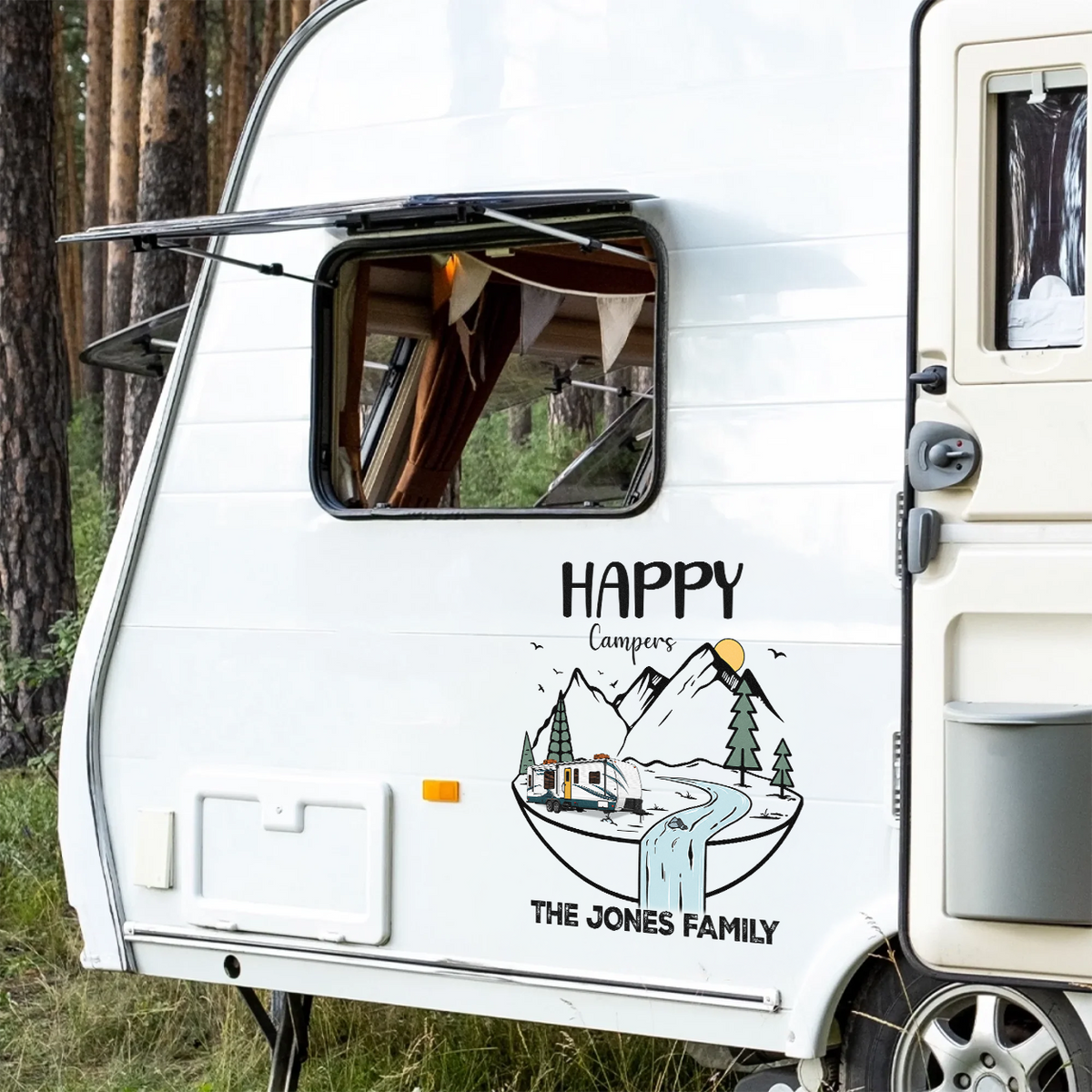 Making Memories One Campsite At A Time - Personalized RV Camper Decal Gift For Camping Lovers LM32 669483