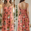 Custom Cute Pet Photo Paw Women's V-neck Cami Maxi Dress LM32 893315