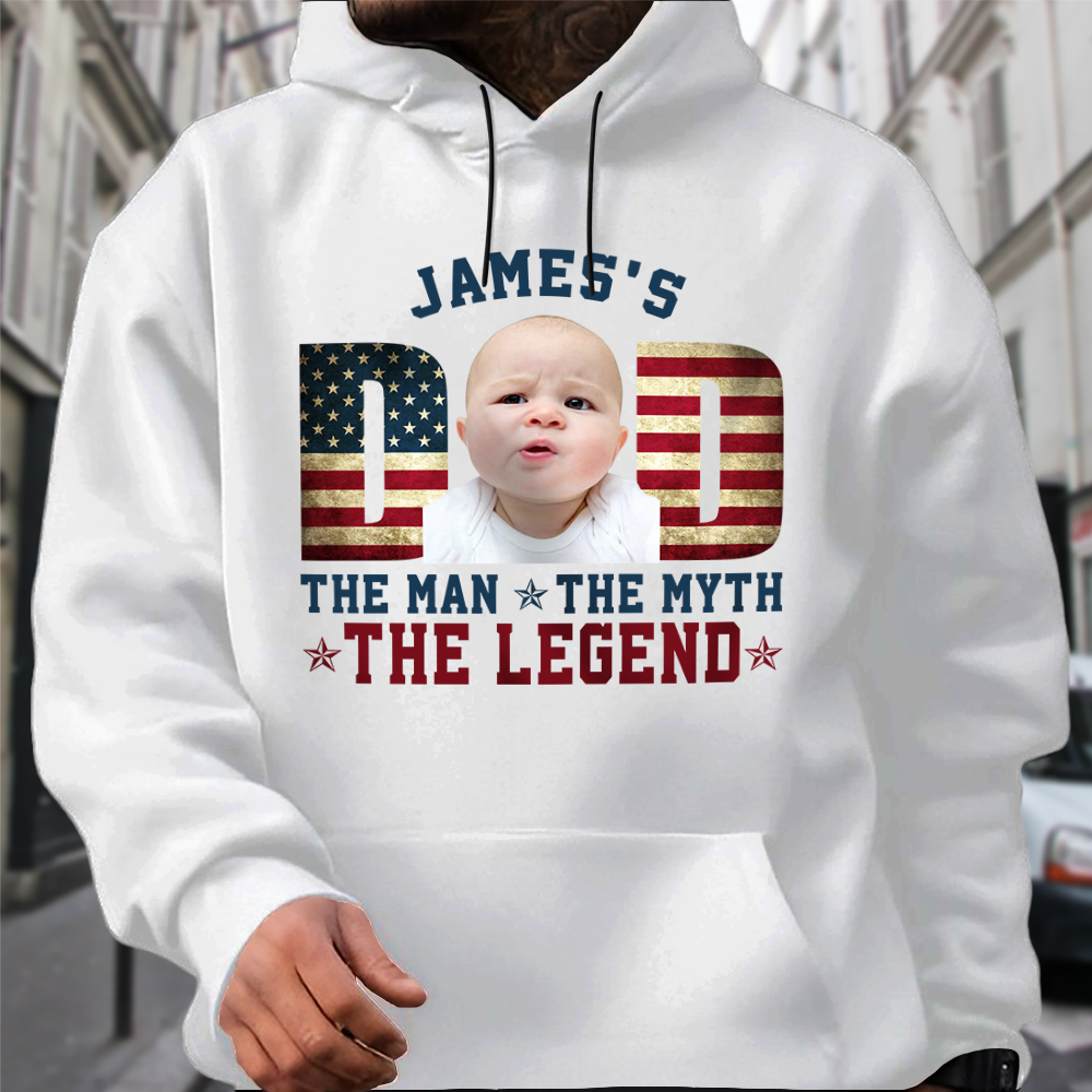 Custom Kid Photo - Dad, The Man The Myth The Legend Dad Bright Shirt HA75 892468
