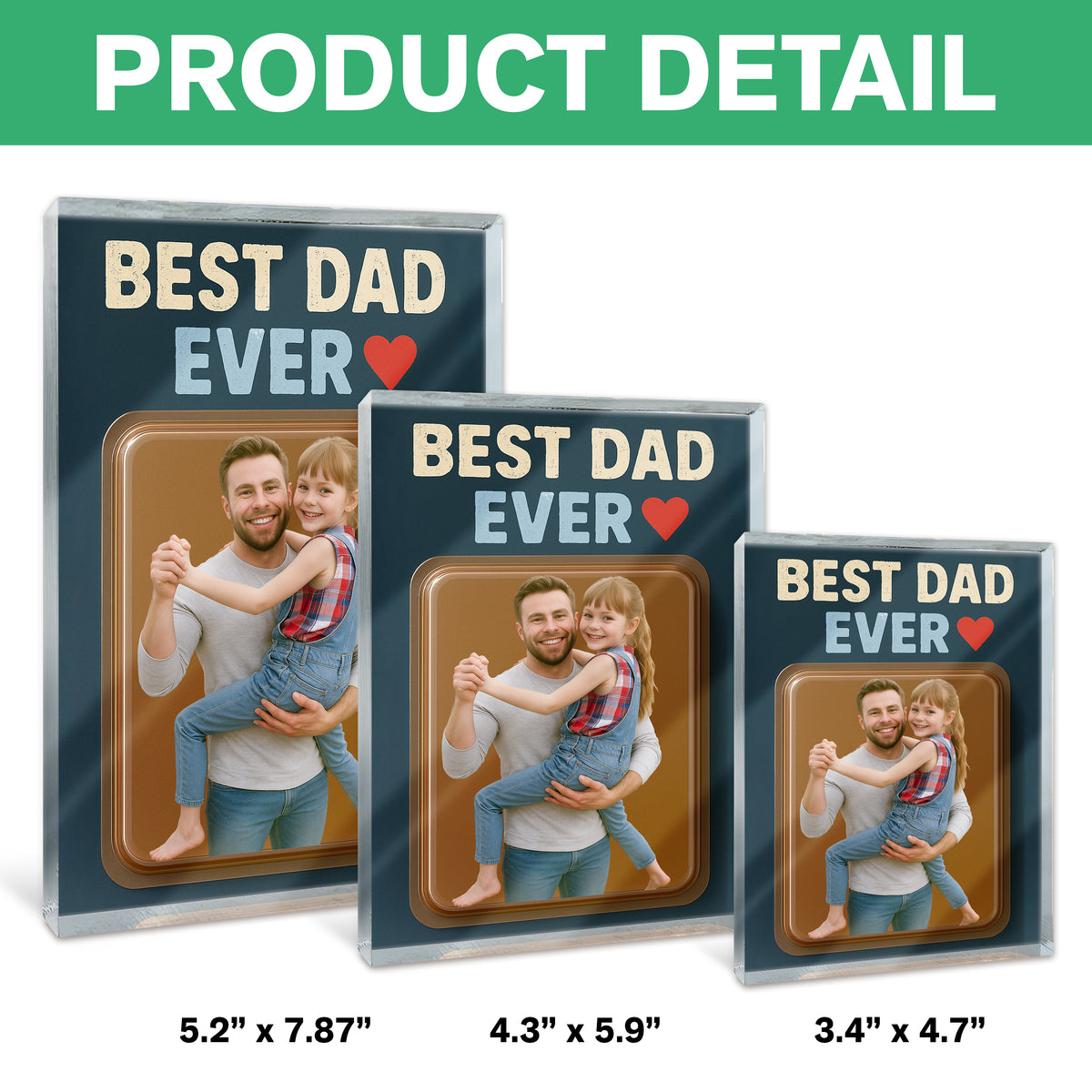 Custom Photo Dad And Kid Action Figure Acrylic Block Plaque, Unique Keepsake HO82 894000