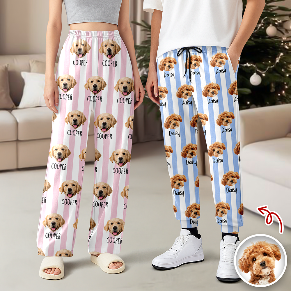 Custom Pet Portrait Dog Lover Cat Lover Gift Sweatpants - Personalized Gift TH10 169625