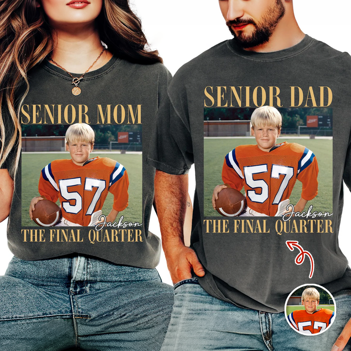 Custom Senior Football Mom Dad Comfort Shirt CH07 180296