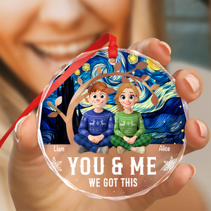 Personalized Forever You And Me Christmas Glass Ornament TH10 896477