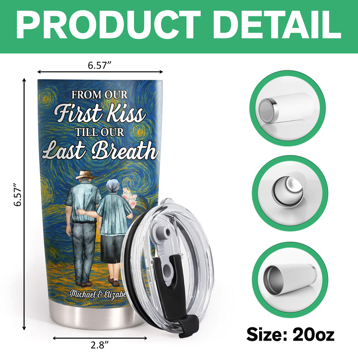 From Our First Kiss Till Our Last Breath - Personalized Old Couple Fat Tumbler CH07 896510