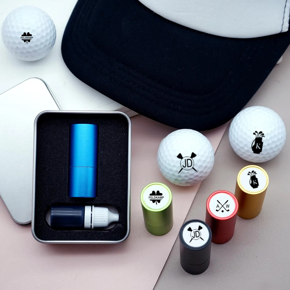 Personalized Golf Ball Stamp Box, Personalized Golf Stamps, Gift for Golfer, Golf Ball Marker HA75 898240