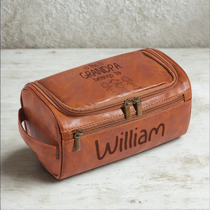 This Grandpa Belongs To Personalized Toiletry Bag With 2 Zip Gift For Grandpa And Dad TH10 894923