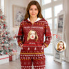 Custom Portrait Photo Merry Christmas Onesie Pajamas HO82 900640