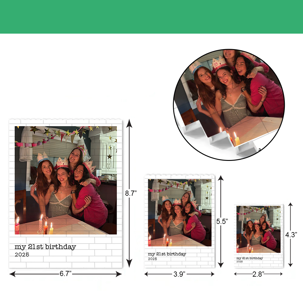 Custom Photo With Custom Message Building Brick Blocks Message Gift for Mom, Valentine & Holiday LM32 899469
