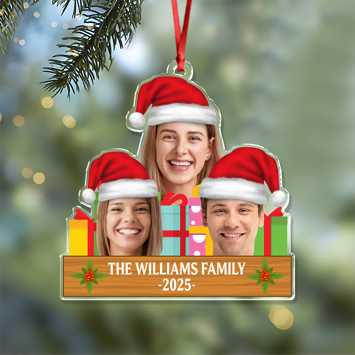 Custom Christmas Family Photo Acrylic Ornament Gift For Family TH10 894859