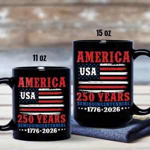 America 250 Years Semiquincentennial Black Mug TH10 894669