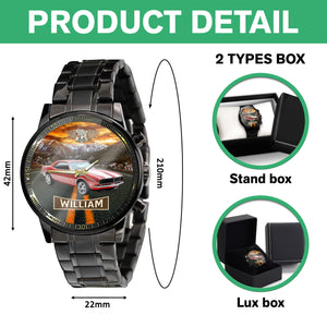 Vintage Route 66 - Personalized Car Photo Hand Watch CH07 895766
