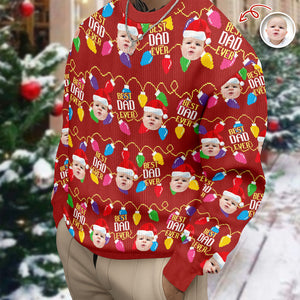 Custom Photo Christmas Best Dad Ever Ugly Sweater Gift For Family HO82 900416