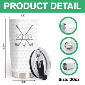 Custom Name Fat 3D Inflated Effect Tumbler For Golfer TH10 898101