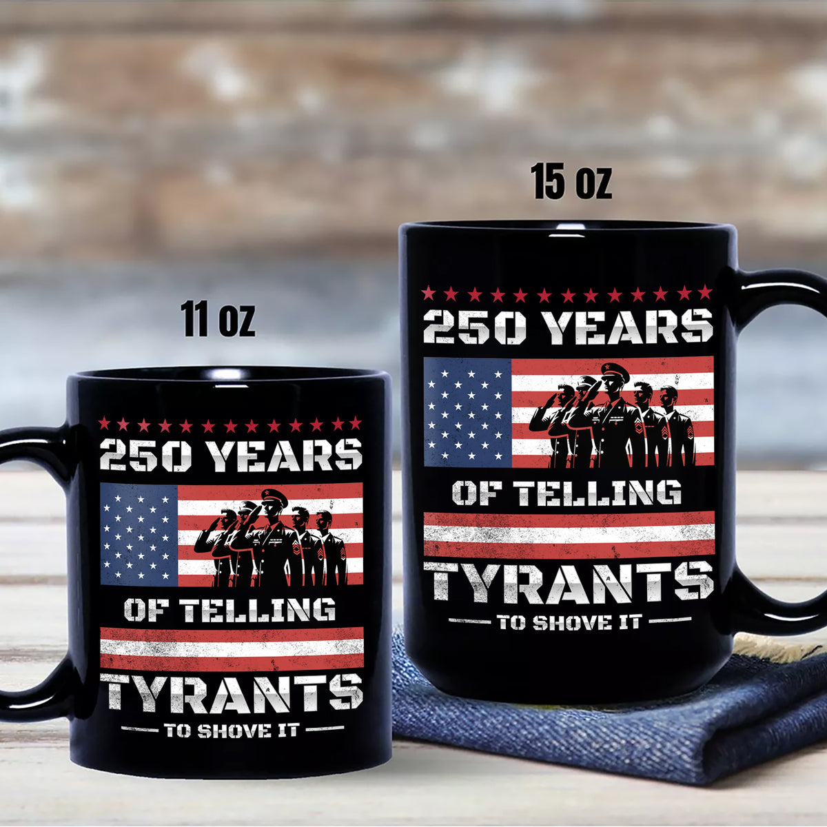 250 Years USA 250th Anniversary America Celebration Black Mug CH07 896742