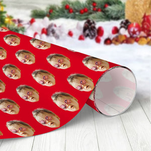 Custom Family Face Photo On Christmas Wrapping Paper TH10 892165