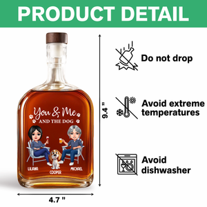 You And Me And The Dogs - Personalized Whiskey Bottle TH10 896893