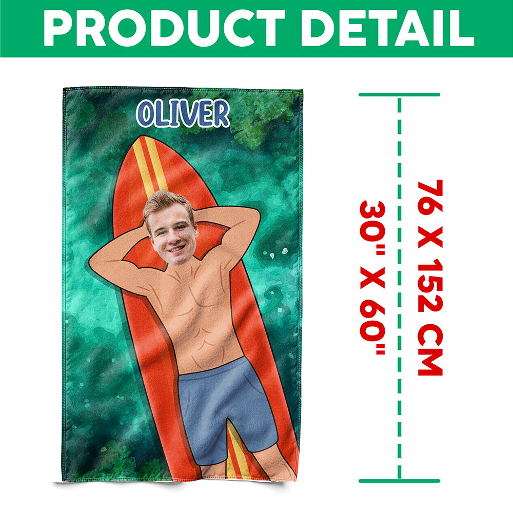 Custom Funny Photo Beach Towel Summer Holiday Gift CH07 895802