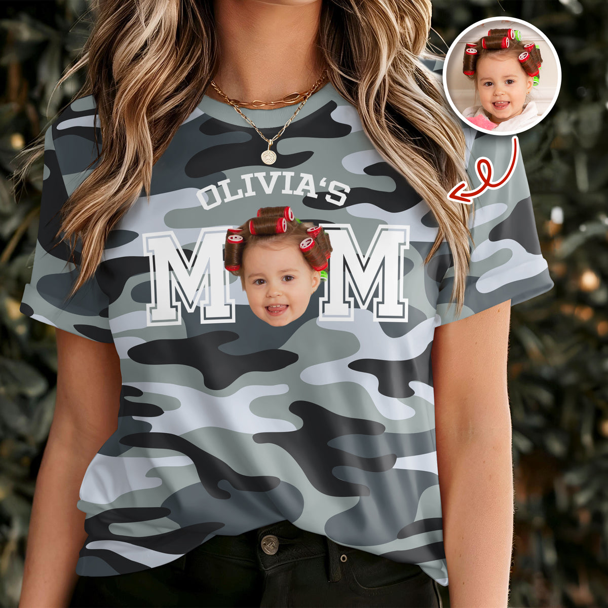 Custom Photo Dad Mom Camo Pattern 3D Shirt Father's Day Gift For Husband, Dad, Grandpa HA75 921396