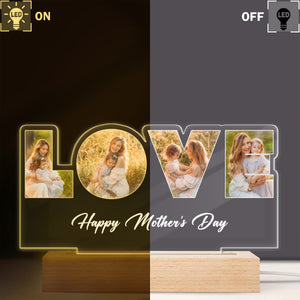 Custom Love Photo Happy Mother's Day Acrylic LED Night Light TH10 892601