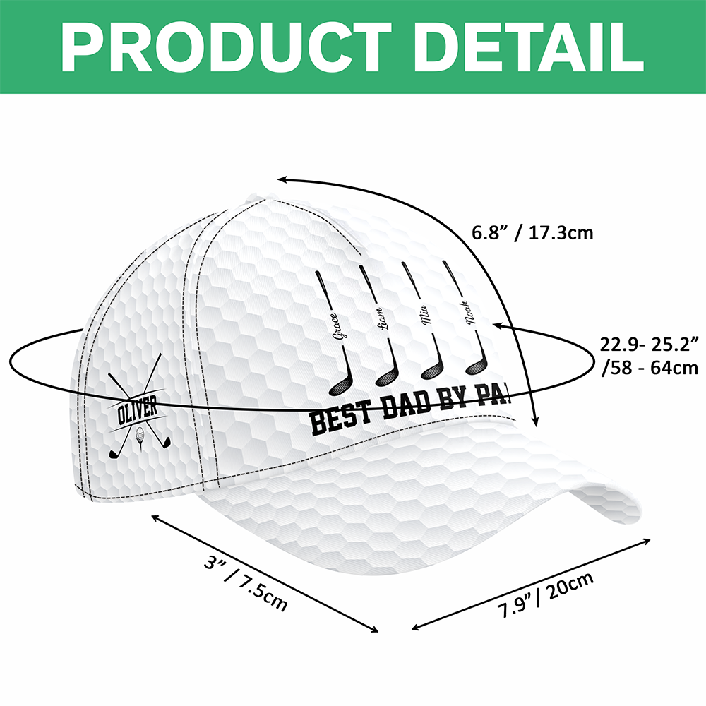Custom Name Best Dad By Par Classic Cap - Gift for Golf Dad TH10 169837