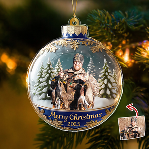 Custom Photo Personalized Hunting Duck Acrylic Ornament Christmas Gifts For Duck Hunting Lovers HA75 898382