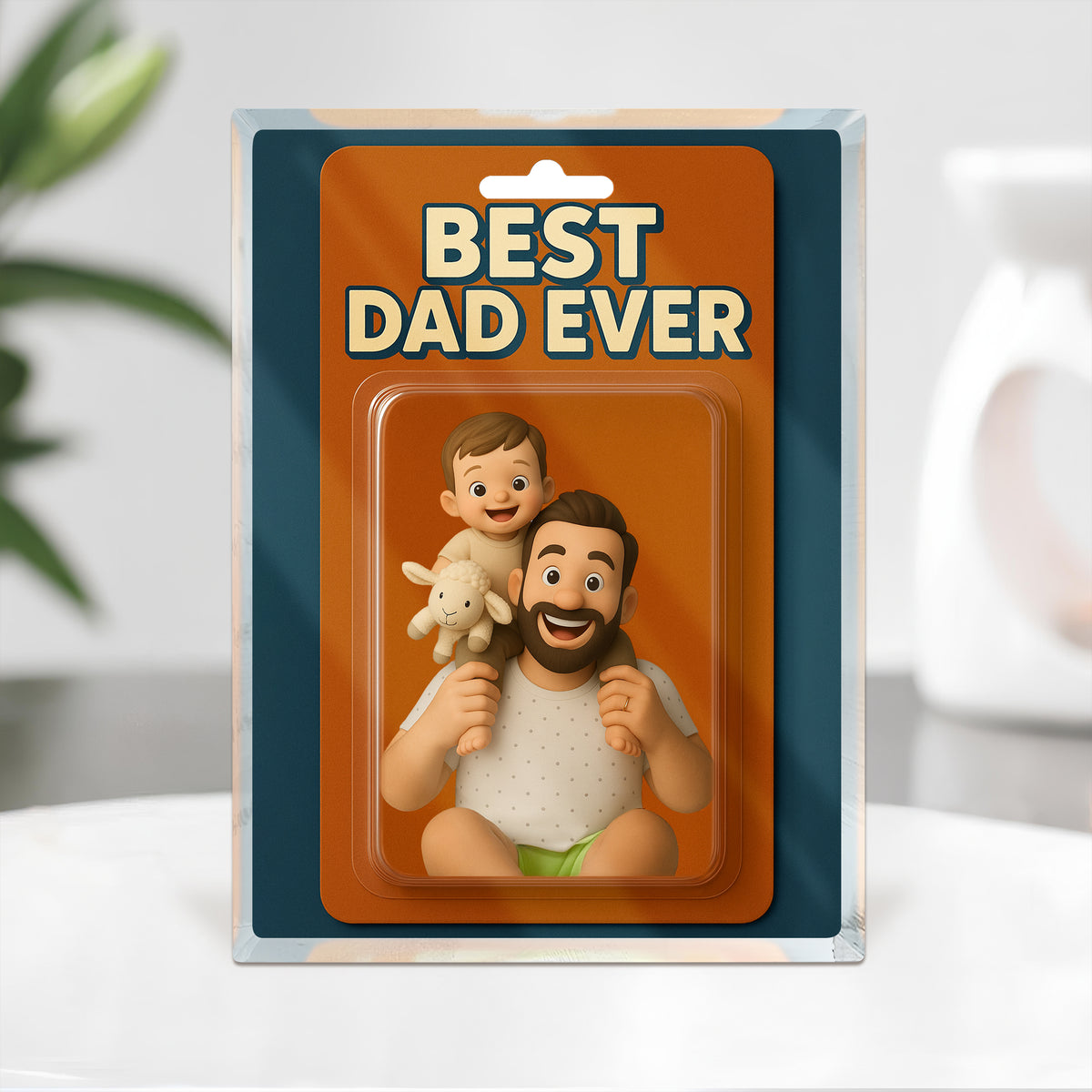 Custom Photo Dad And Kid Action Figure Acrylic Block Father's Day Gift For Dad HA75 892362