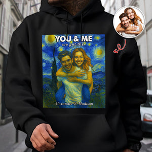 Custom Photo You And Me We Got This Under Starry Night - Personalized Dark Shirt CH07 896462