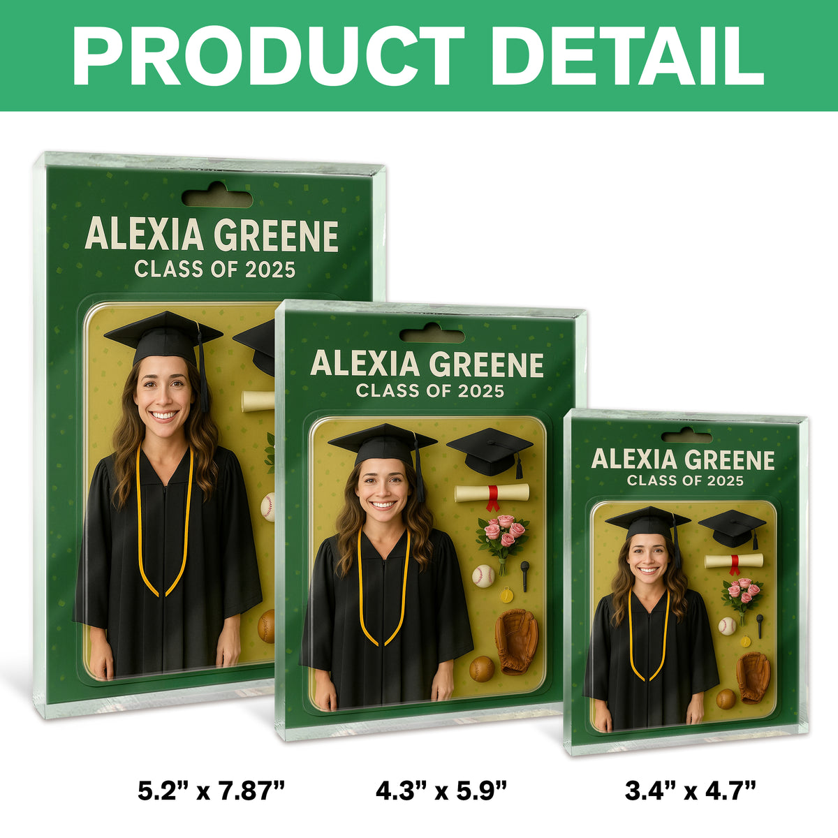 Custom Photo 3D Graduation Action Figure Acrylic Block Plaque, Unique Keepsake, Graduation Gift HO82 893902