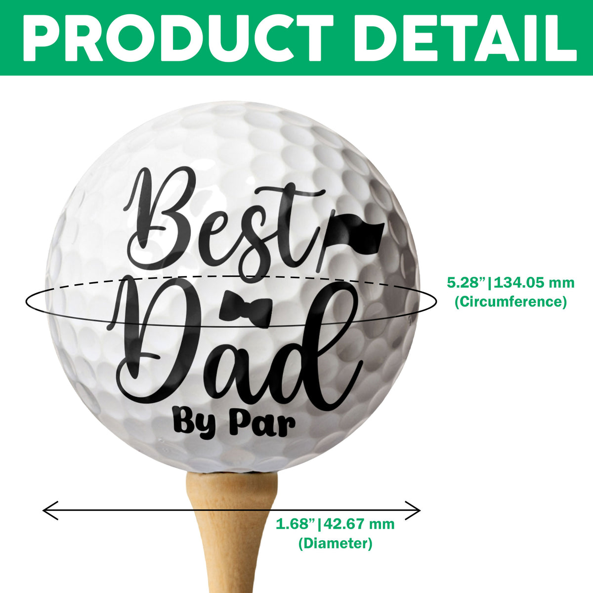 Custom Photo Best Daddy By Par Golf Ball HA75 892434