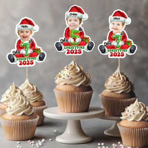 Custom Photo Santa Baby Christmas Cupcake Toppers LM32 893913