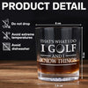 Personalized That's What I Do, I Golf And I Know Things Engraved Whiskey Glass Gift For Husband, Boyfriend, Golf Lovers HO82 900852