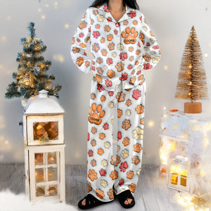 Custom Name On Dog Paw 3D Effect Pajamas For Christmas TH10 896447