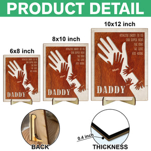 Amazing Daddy To Us Father's Day Gift 2-Layer Wooden Plaque With Stand TH10 892993