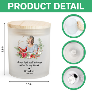 Custom Photo You Will Remain In Our Hearts Forever Memorial Glass Jar With LED Candle HO82 893824