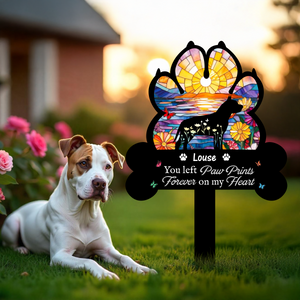 Personalized You Left Paw Prints Forever On Our Hearts - Personalized Garden Stake CH07 896236