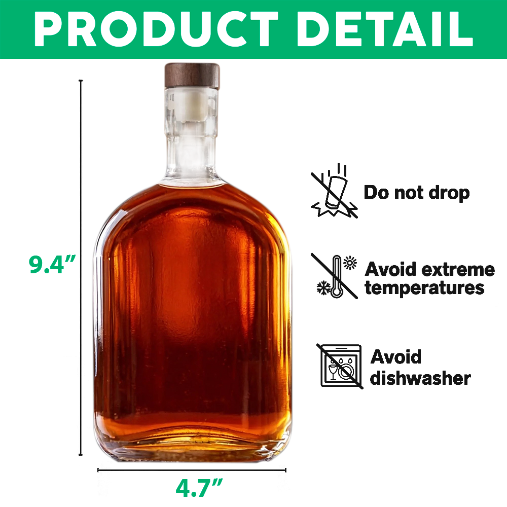 Custom Dog Photo Happy Father's Day From Your Tiny Overlords Whiskey Bottle LM32 893599