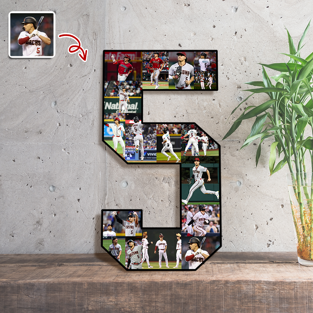 The Photo Collage And Wood Frame For Seniors And Birthdays For Baseball Lover TH10 896521