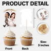 Custom Couple Photo Wedding Cupcake Toppers Bridal Shower Party Decor, Wedding Keepsake Gift LM32 669659