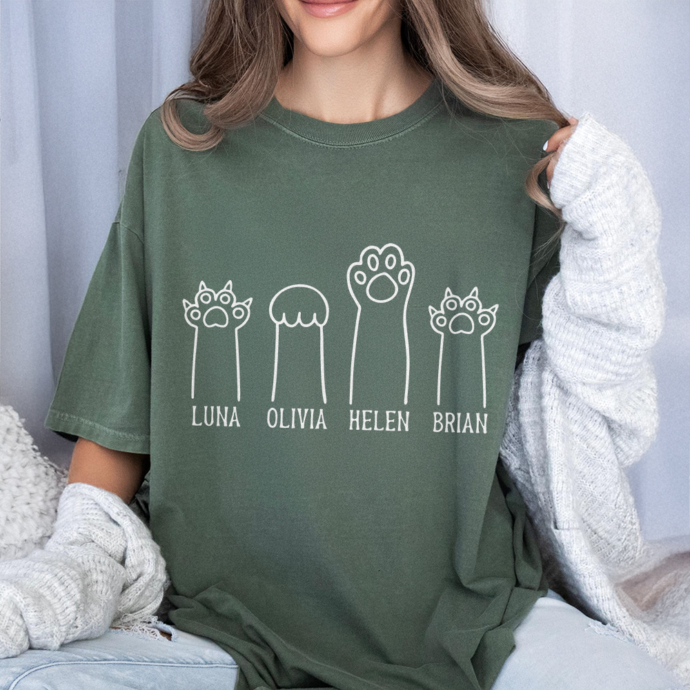 Personalized Funny Cat Paw Rock Paper Scissors Comfort Shirt Gift For Cat Lovers LM32 899649