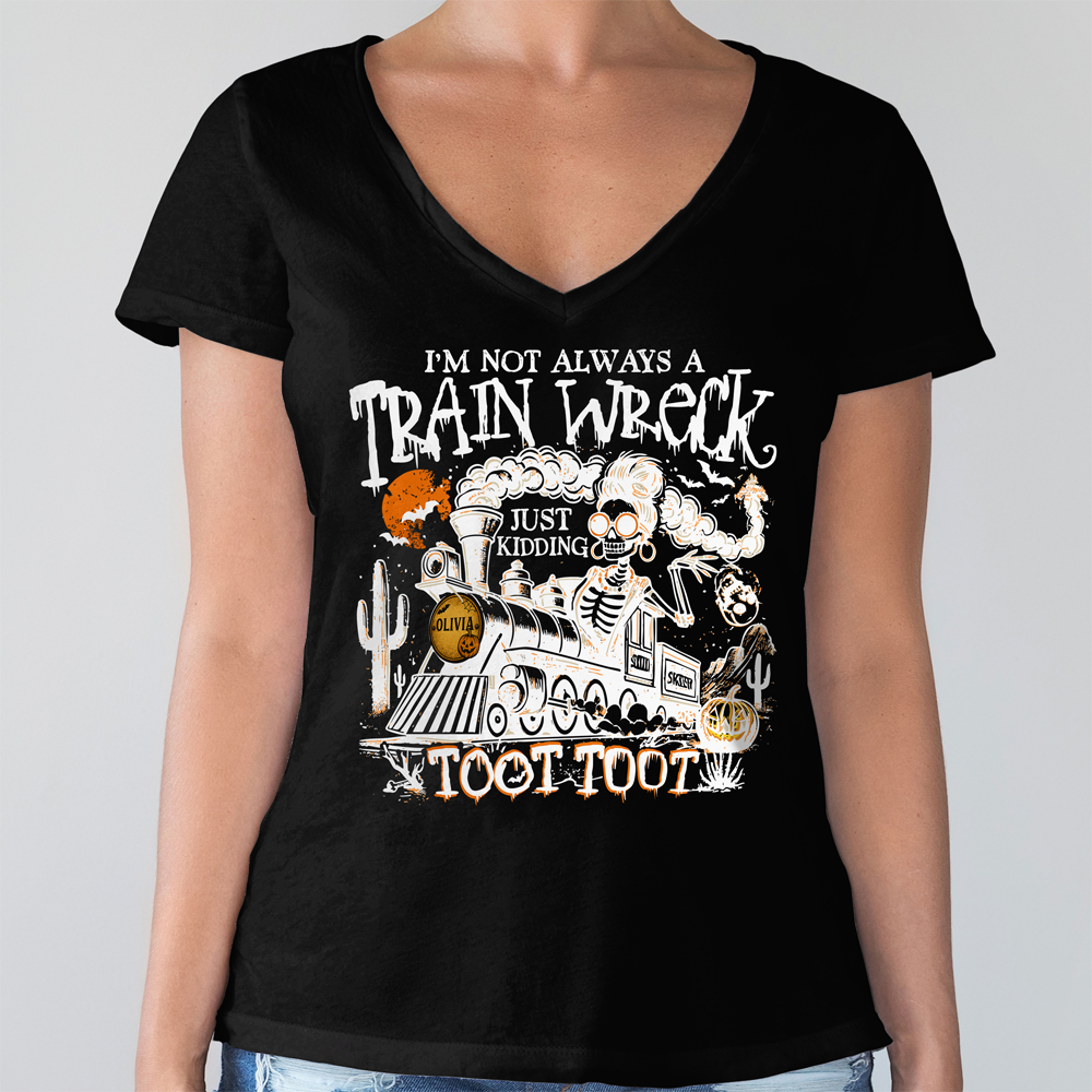 Personalized I’m Not Always A Train Wreck Halloween Humor Dark Shirt HA75 897500